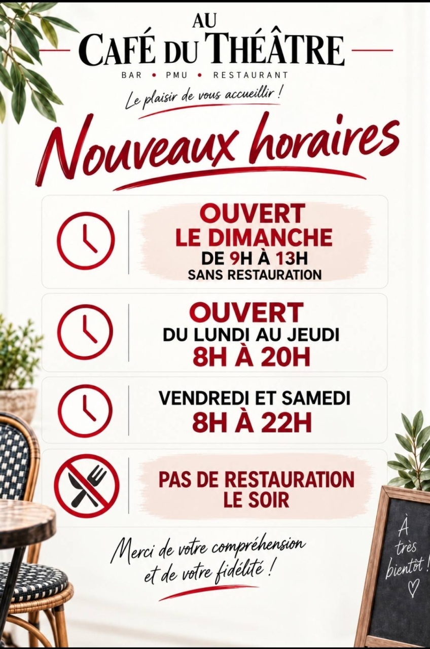 Café Du Théâtre - Restaurant Le Blanc - Restaurant Saint-Aigny